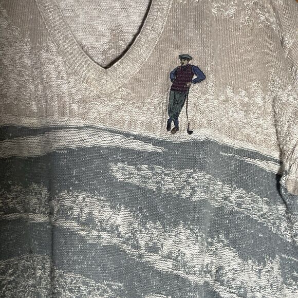 Vtg Shenandoah Sweater Mens XXL USA Abstract Graphic 90s Golf Preppy Classic - Picture 3 of 8